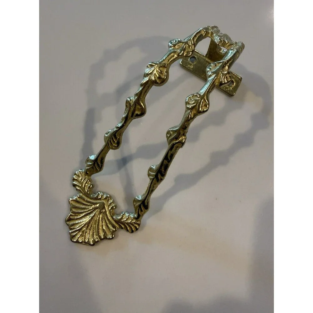 1 Vintage Brass Ornate Curtain Holders Tieback Gold Tone
